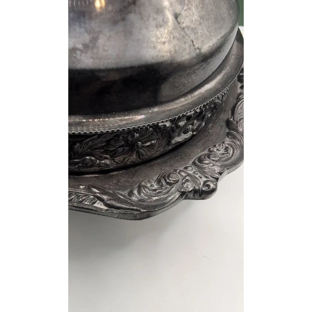 Vintage Poole Silverplate Covered Dish